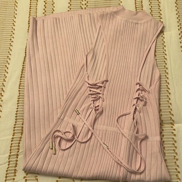 Cushnie Et Ochs Sleeveless Ribbed Lace-Up Back Dress - Picture 14 of 16